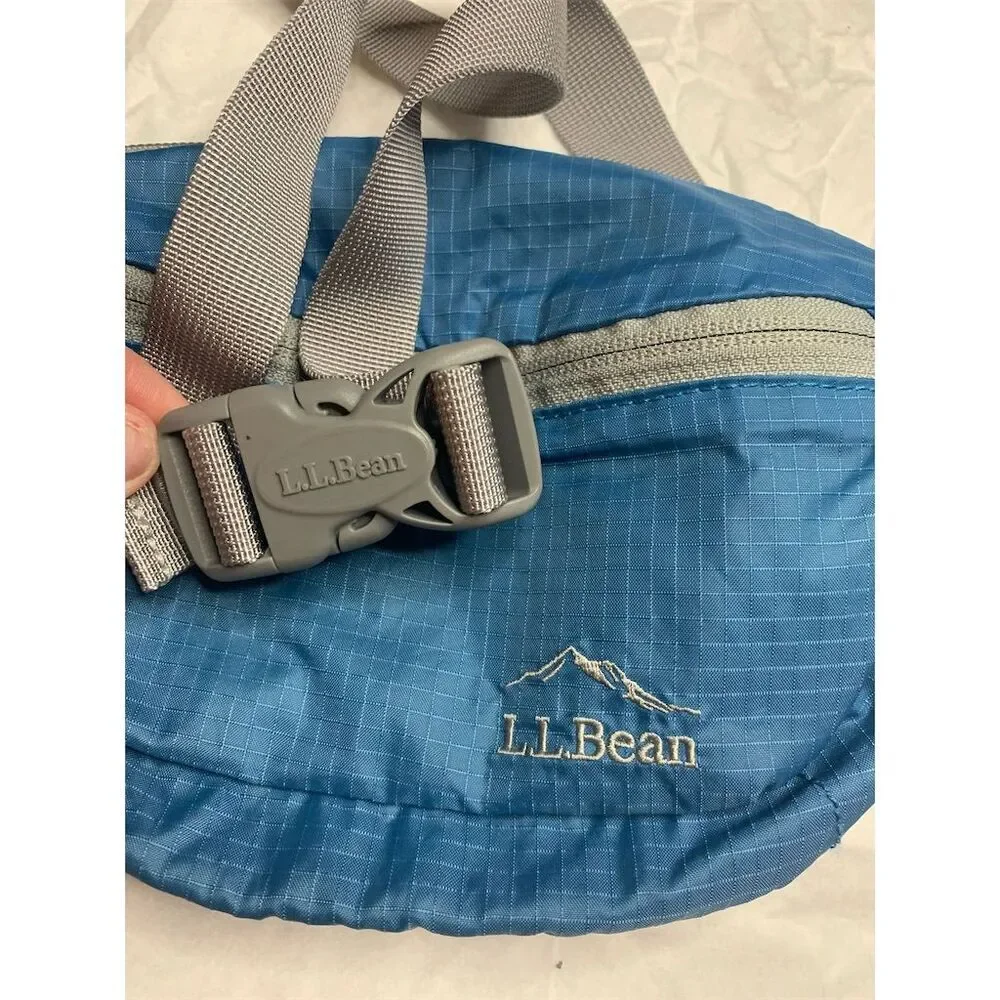 L.L. Bean Unisex Blue Stowaway Waist Pack Everyday Bag - Picture 2 of 6